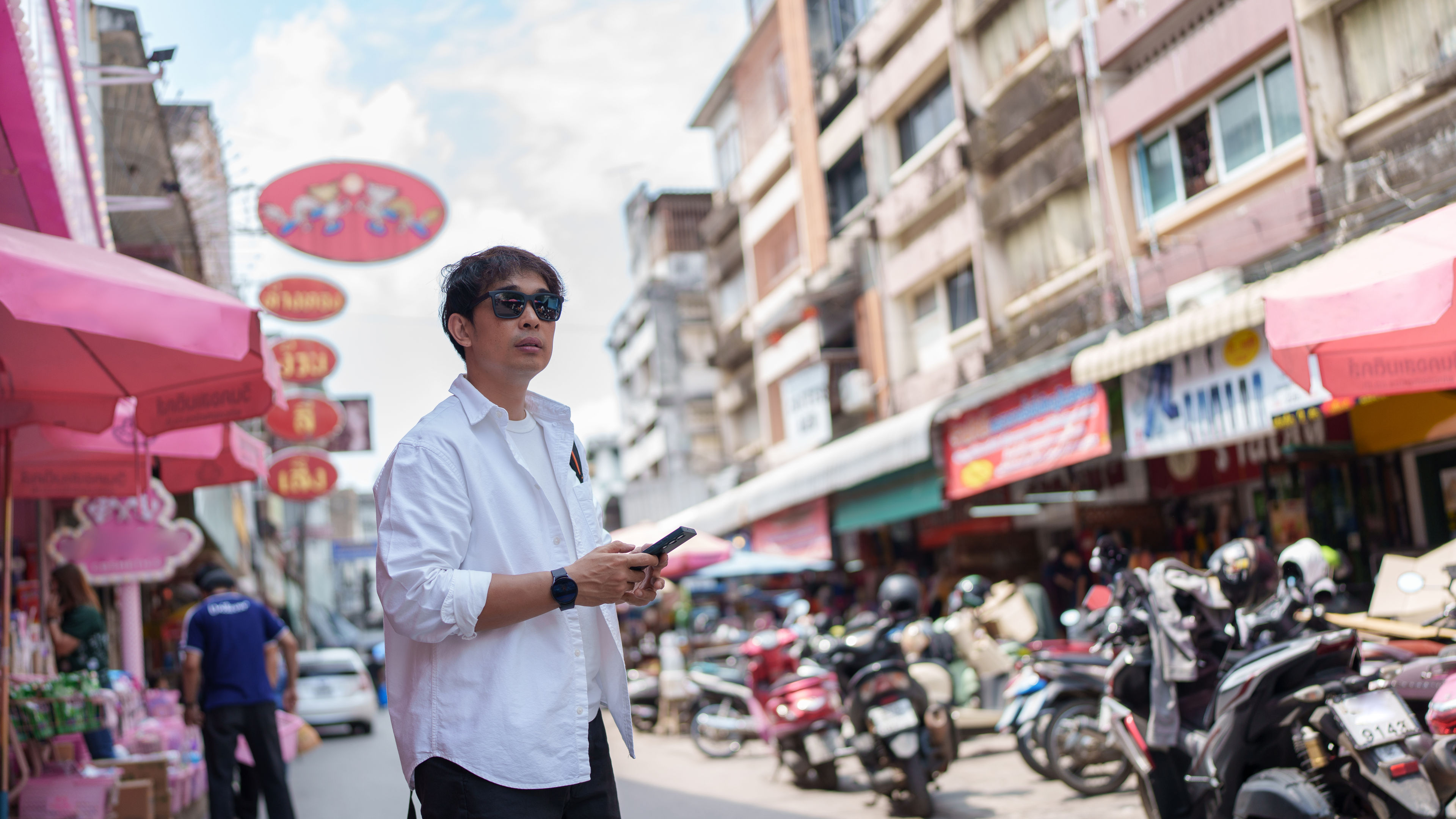 A stylish man on street