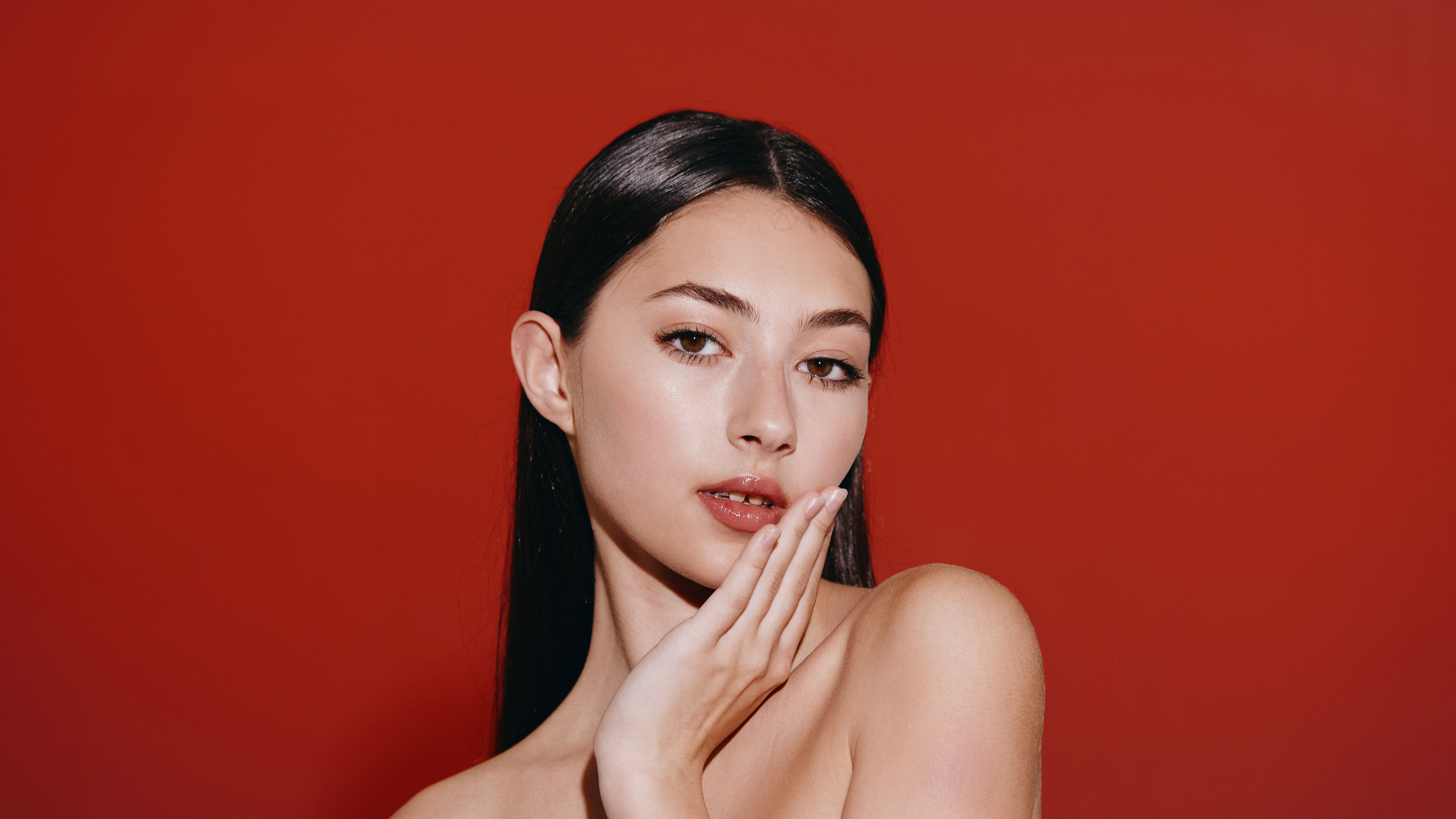 A woman posing 