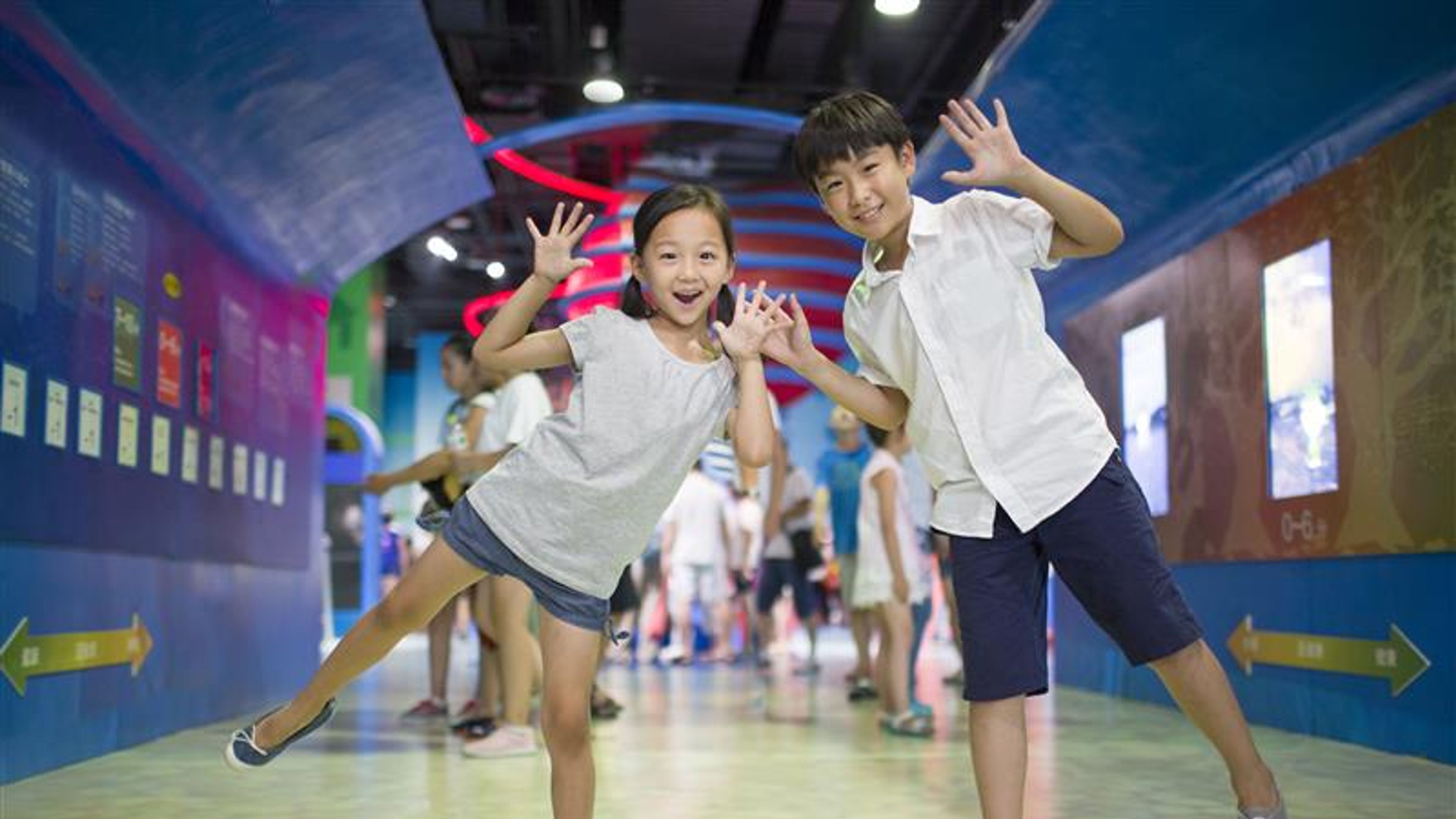 Children enjoying in museum