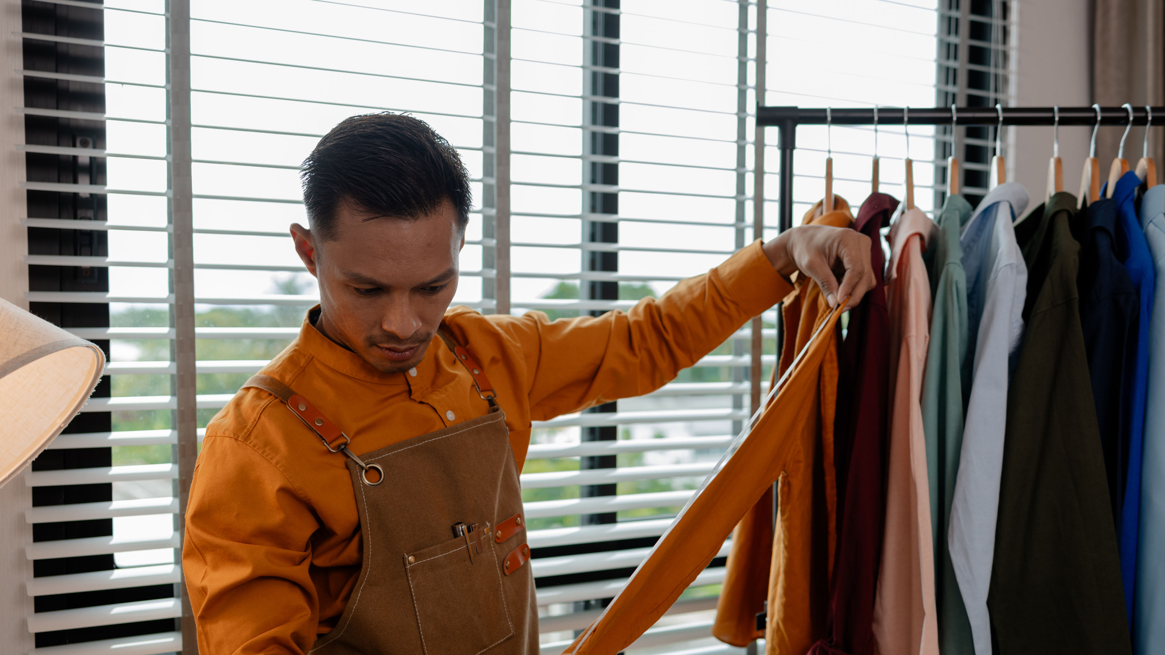 Image of a designer working in a studio 