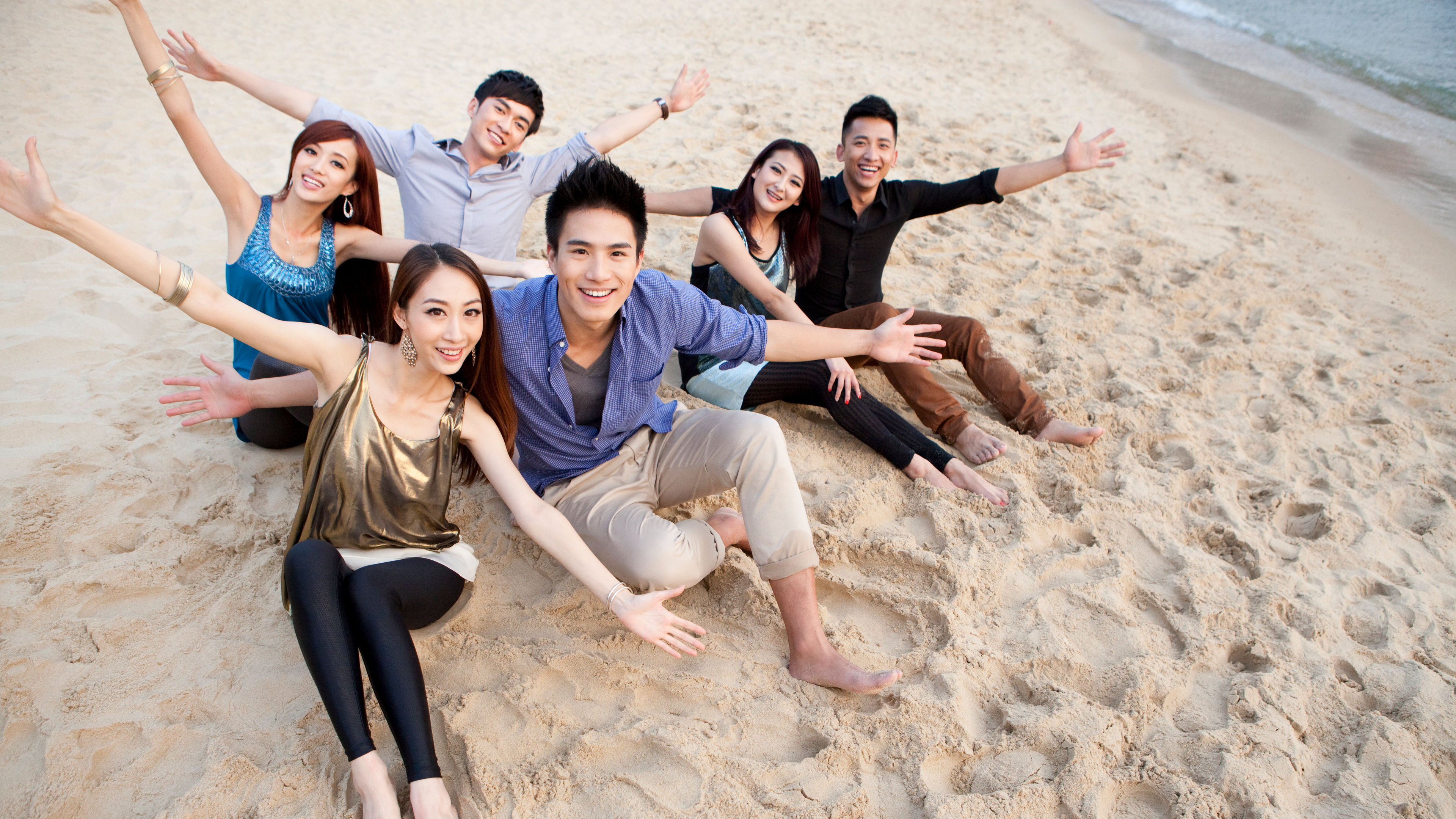 Friends on a beach