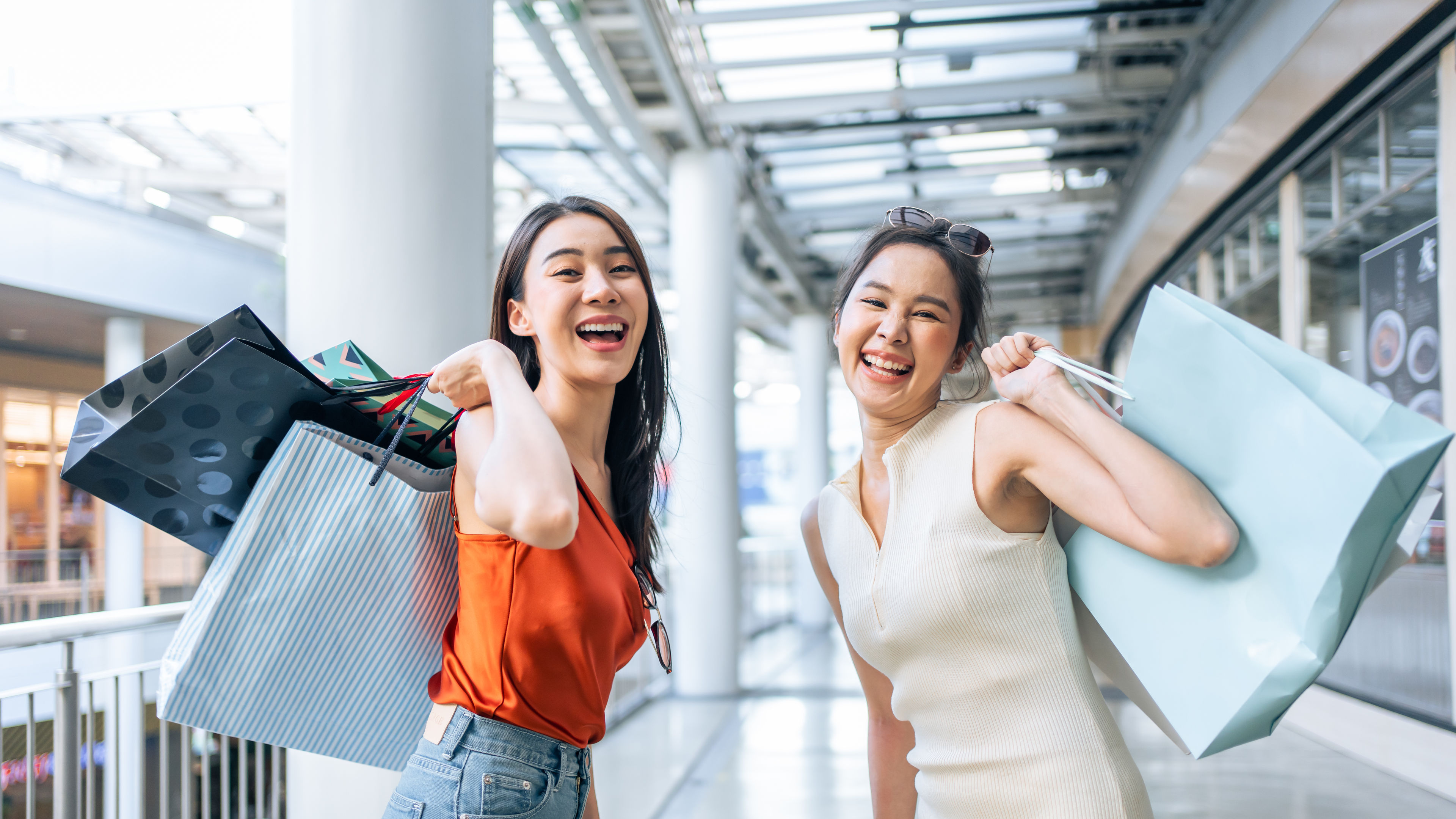 Friends shopping together