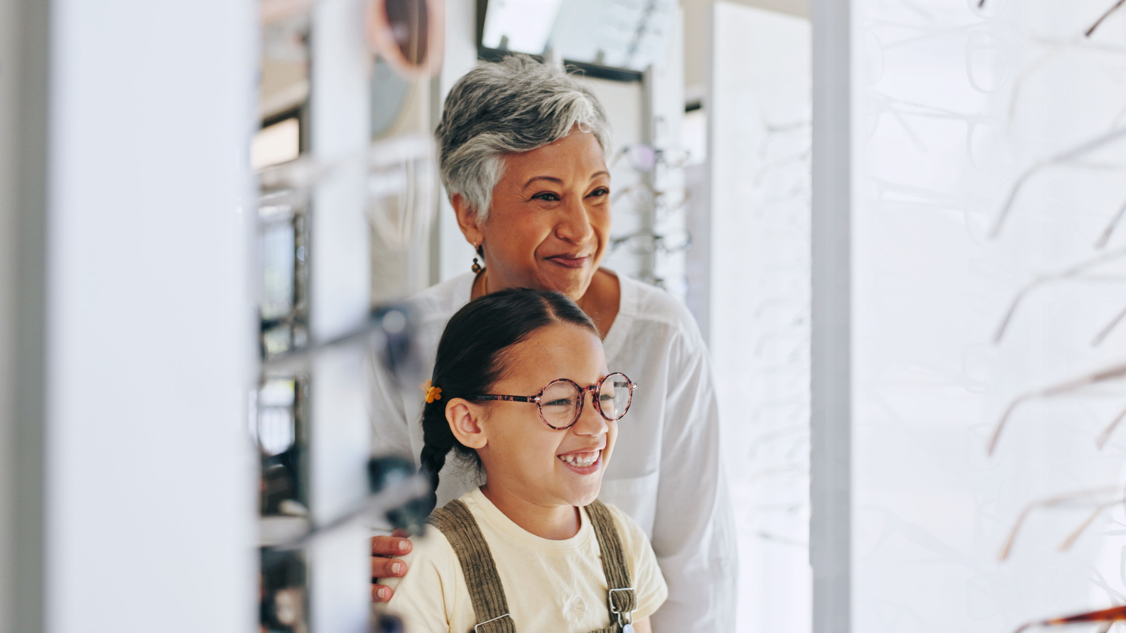 Grandmother and Child Select Eyeglasses   