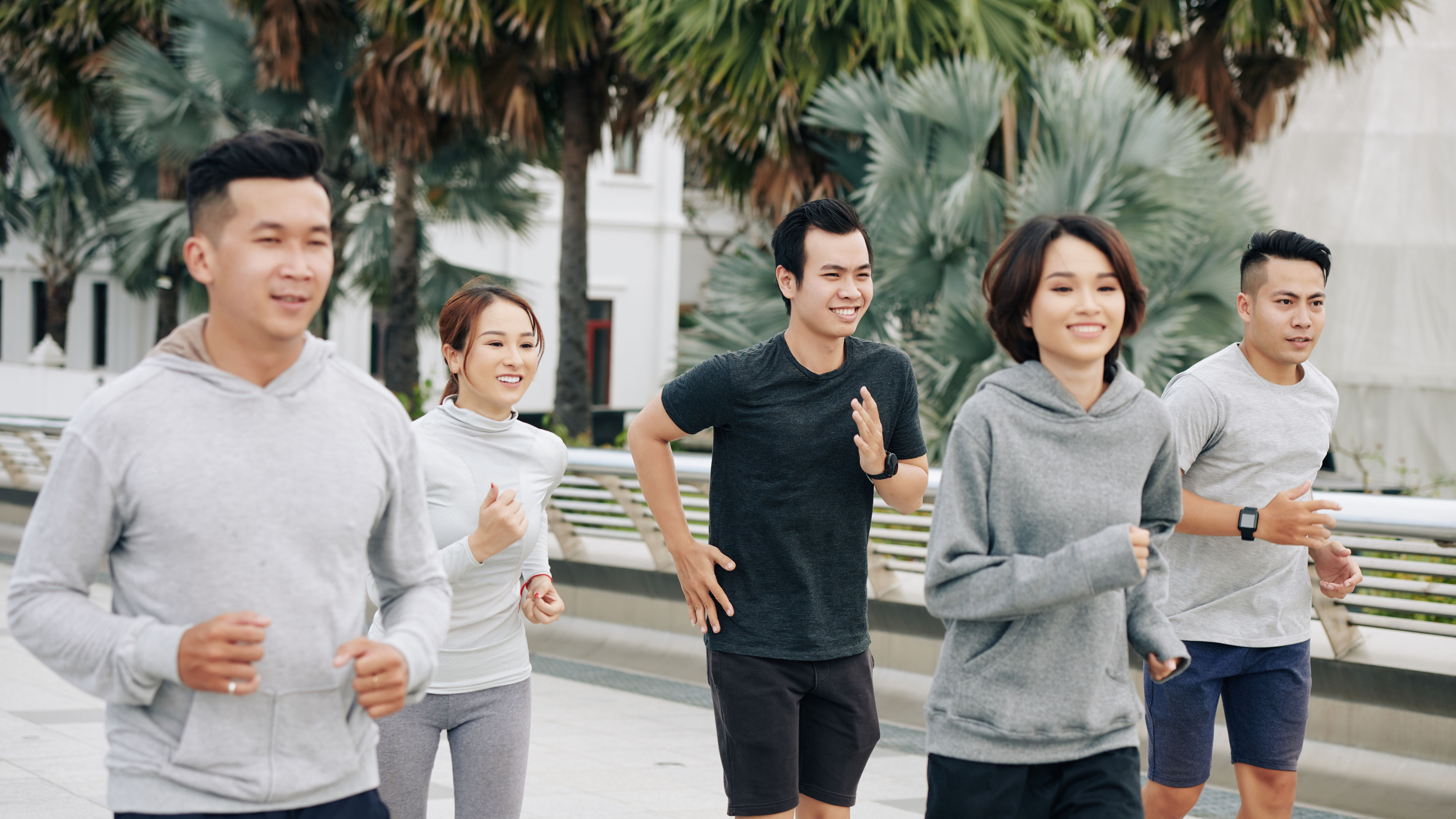 Jogging college students 