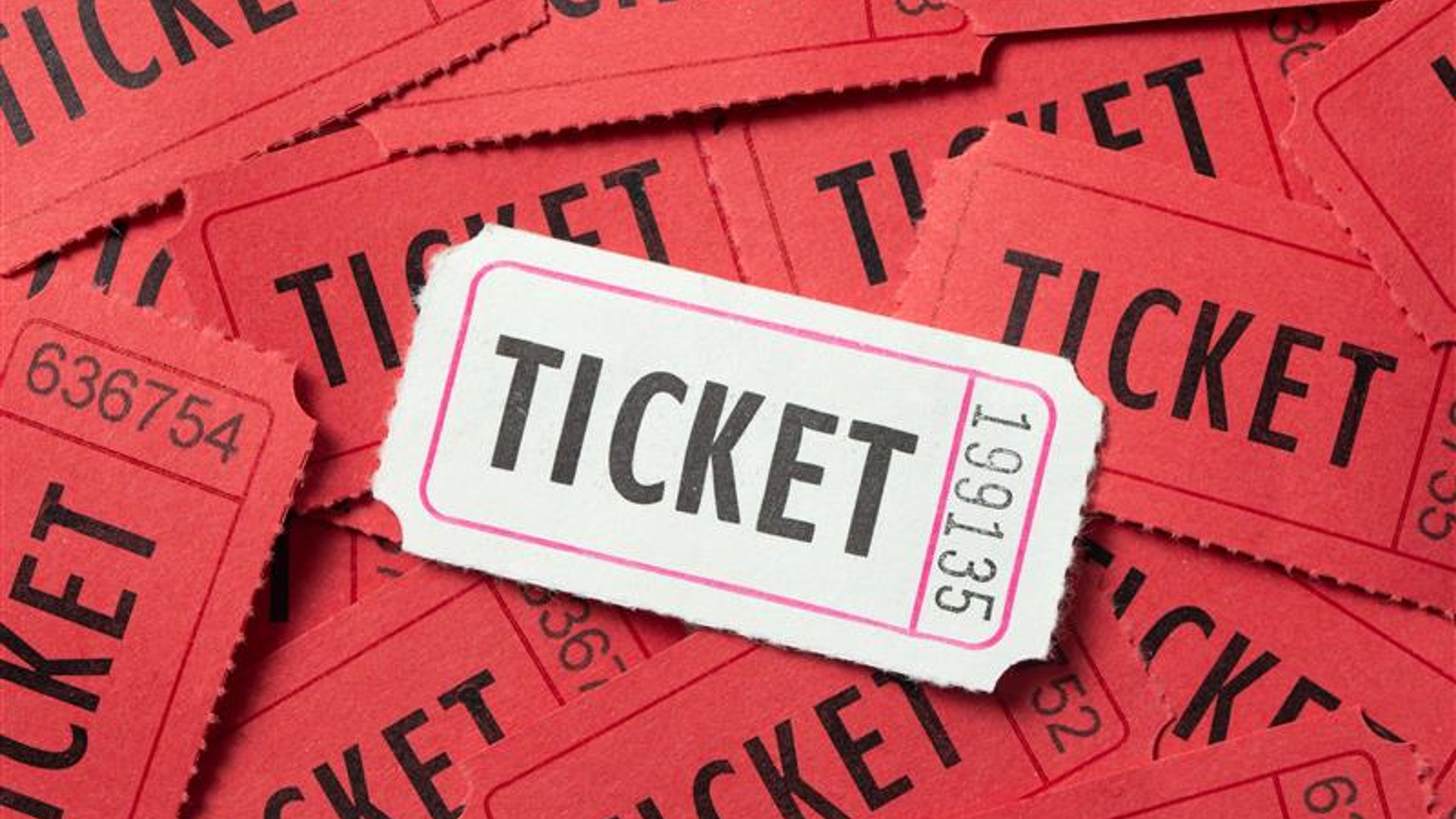 Red admission tickets