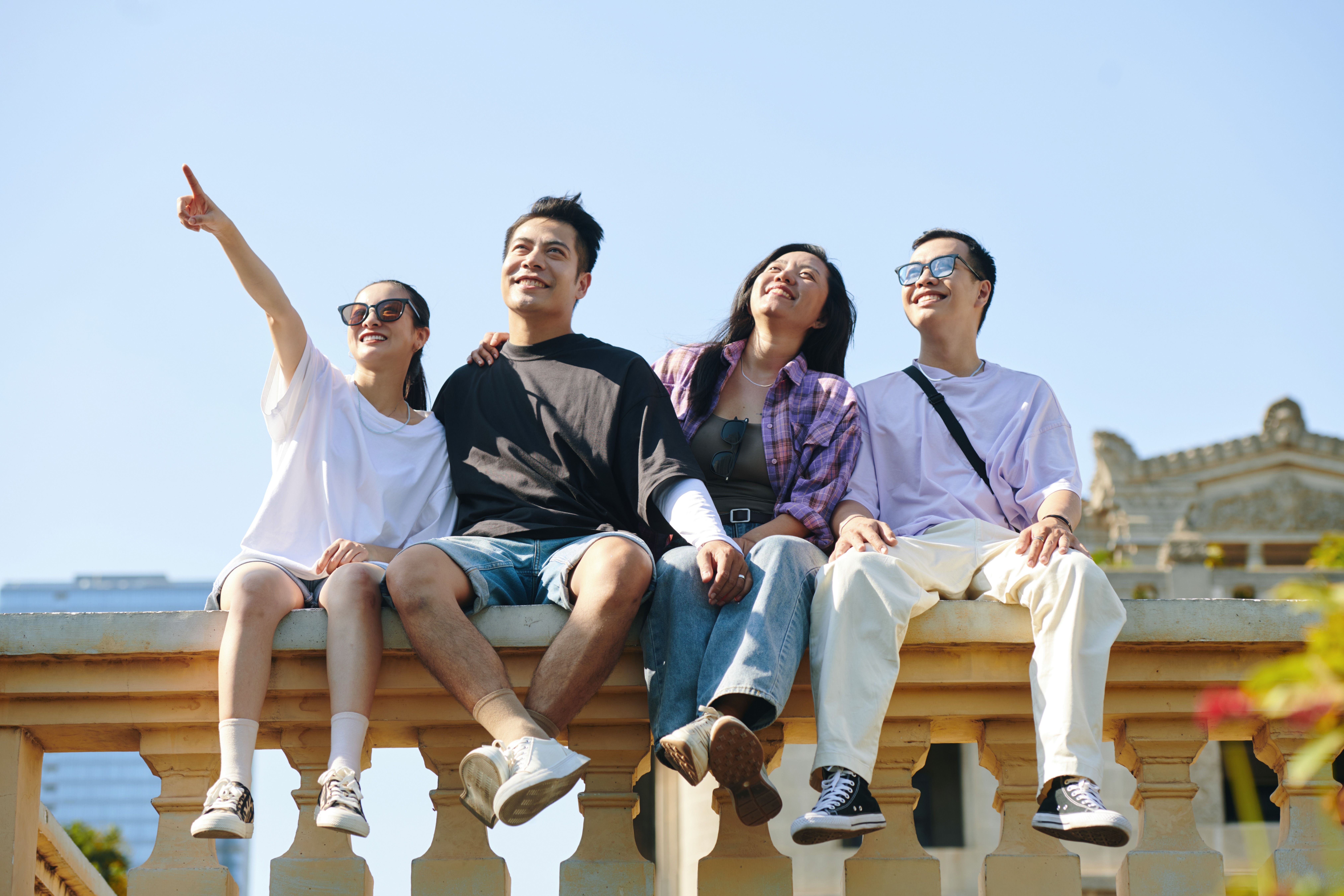 Some friends during a trip 