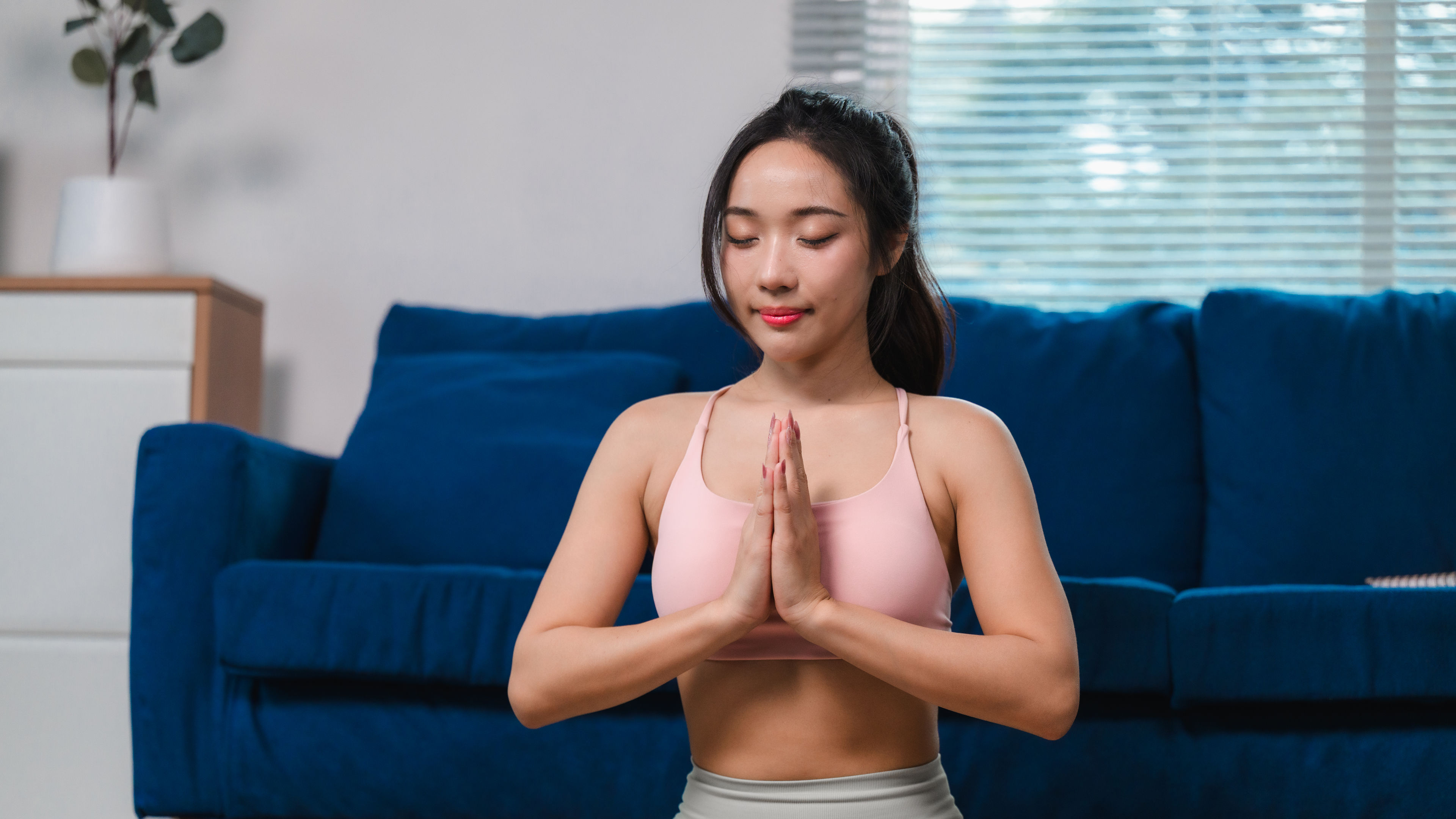 Woman practicing yoga
