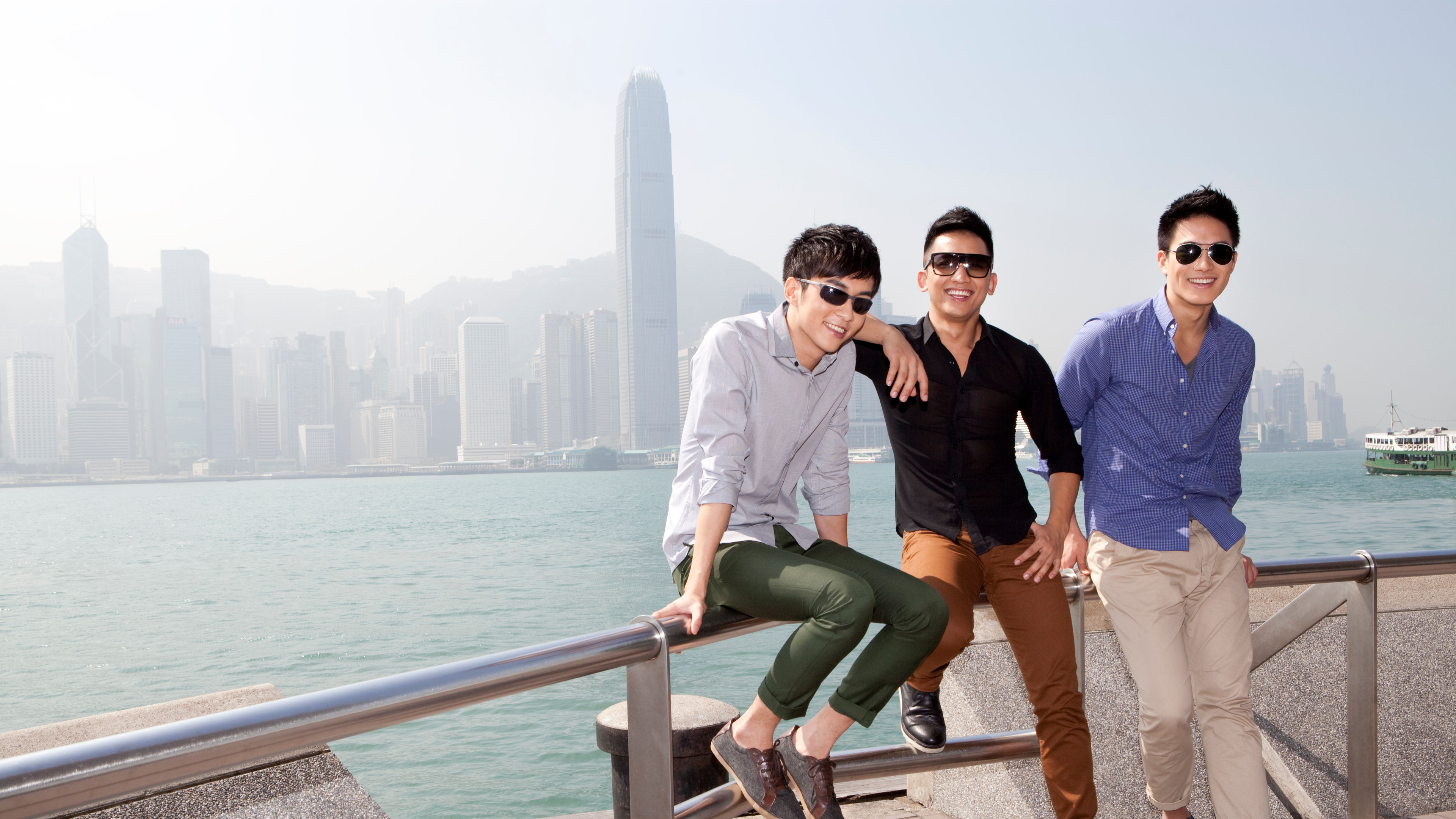 Young men in well-dressed