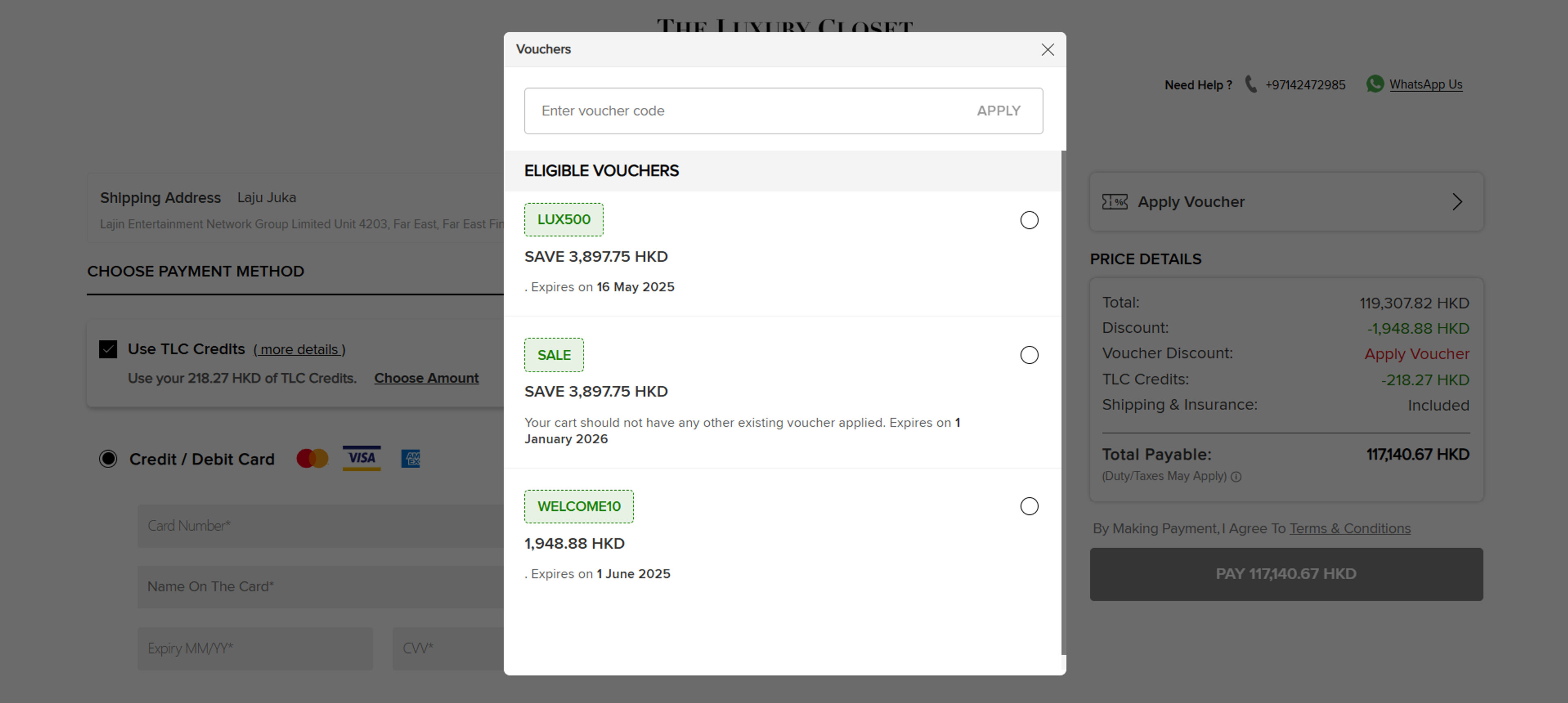 How to use Coupons For The Luxury Closet